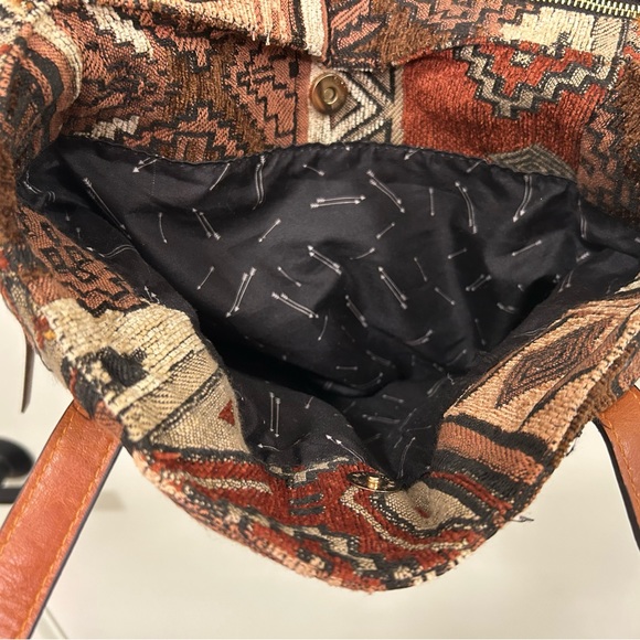 Street Level large 3 section boho print handbag - Picture 5 of 9